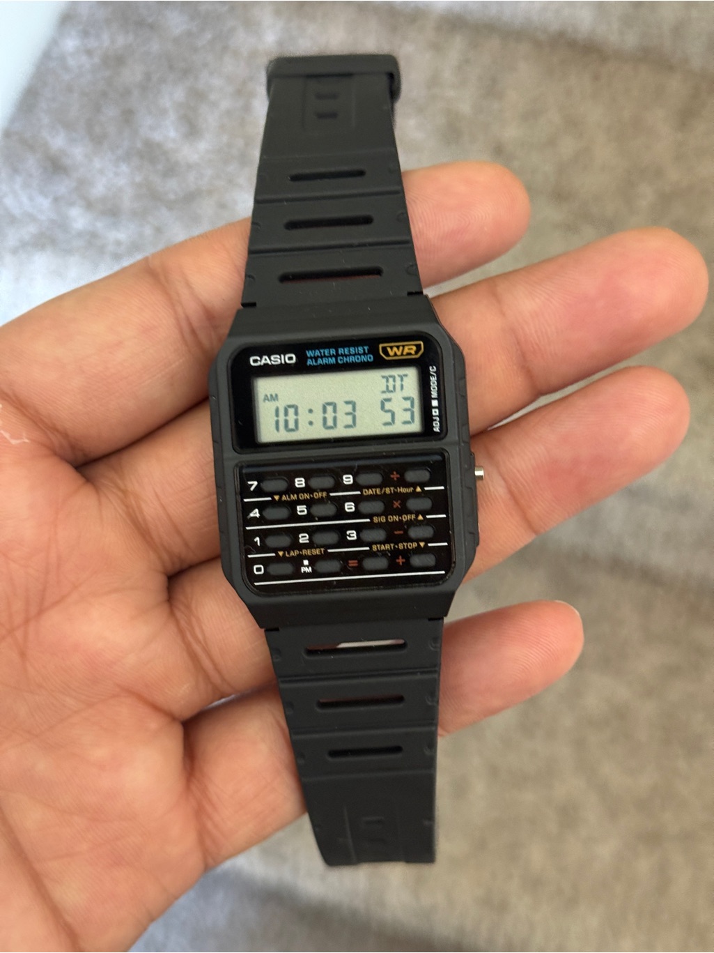Casio Vintage Calculator Digital Trendy Watch Unisex